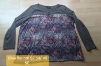 Gina Benotti langarm Shirt grau bunt Muster Größe 48 50 Sachsen - Ottendorf-Okrilla Vorschau