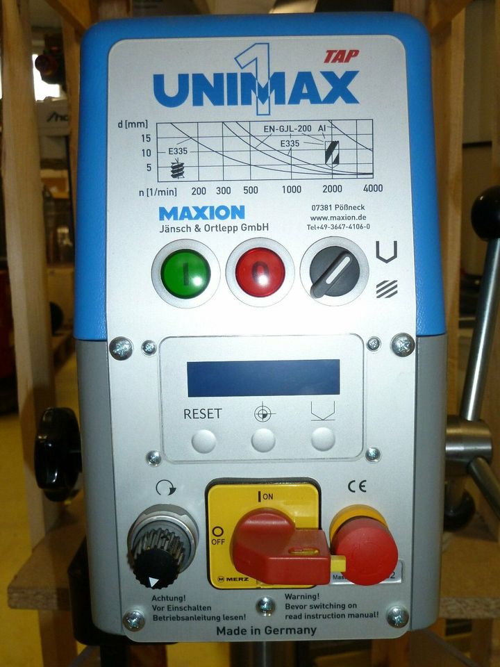 Maxion Tischbohrmaschine Unimax 1 TAP ►Lagernd! in Falkenberg