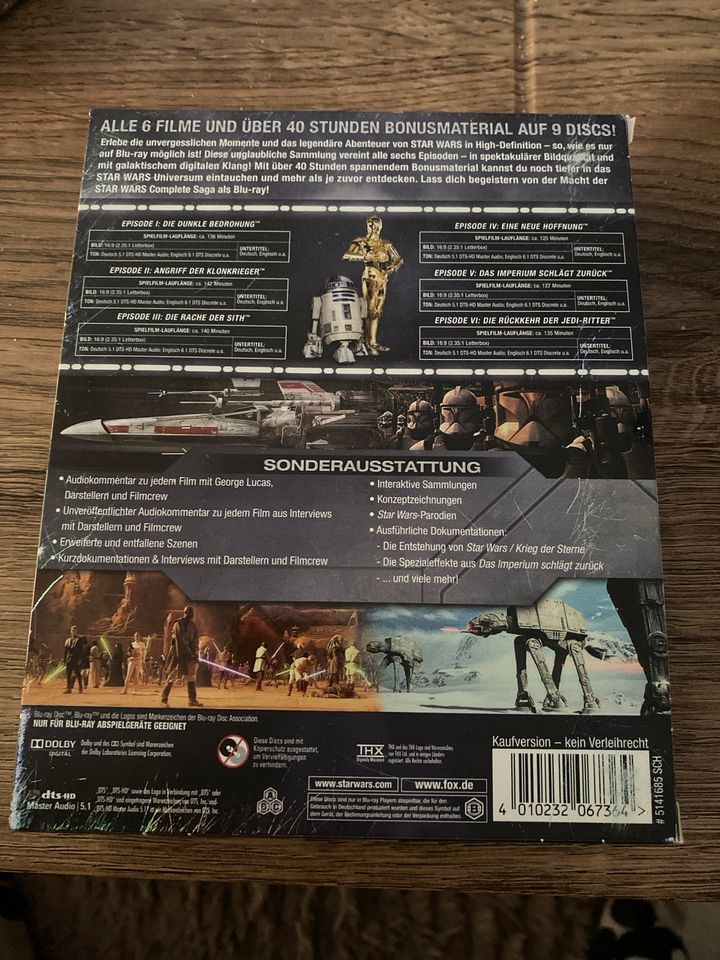 Star Wars - The Complete Saga Bluray 6 Blurays in Bergheim