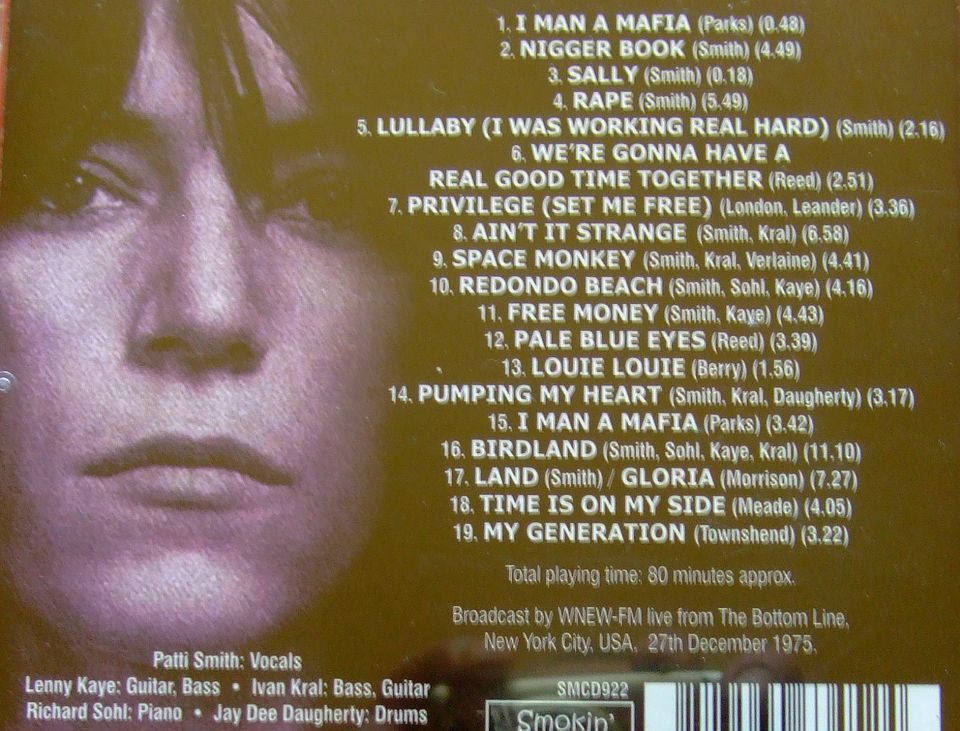 Patti Smith – Dreaming of the Prophet – CD - Live 1975 in Sulzbach a. Main