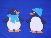 Fensterbild Tonkarton (55 C) Pinguine Blau Mütze Schal NEU Nordrhein-Westfalen - Rietberg Vorschau