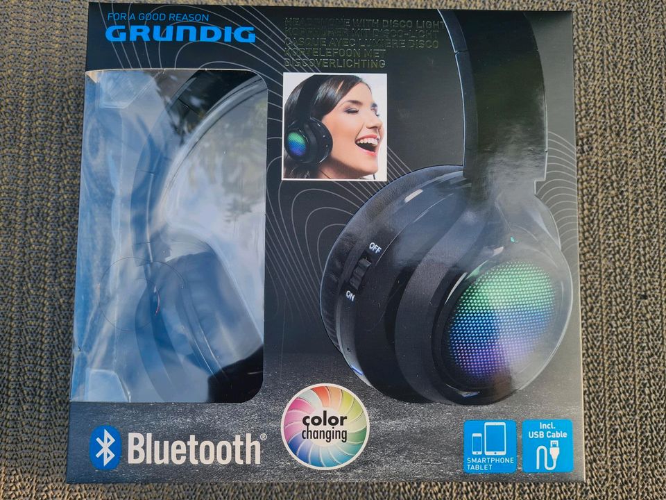 Grundig Kopfhörer mit Disco Licht #Neu# in Taura