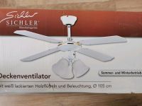 Decken ventilator weiß lackiert Mit Lampen Bayern - Untersiemau Vorschau