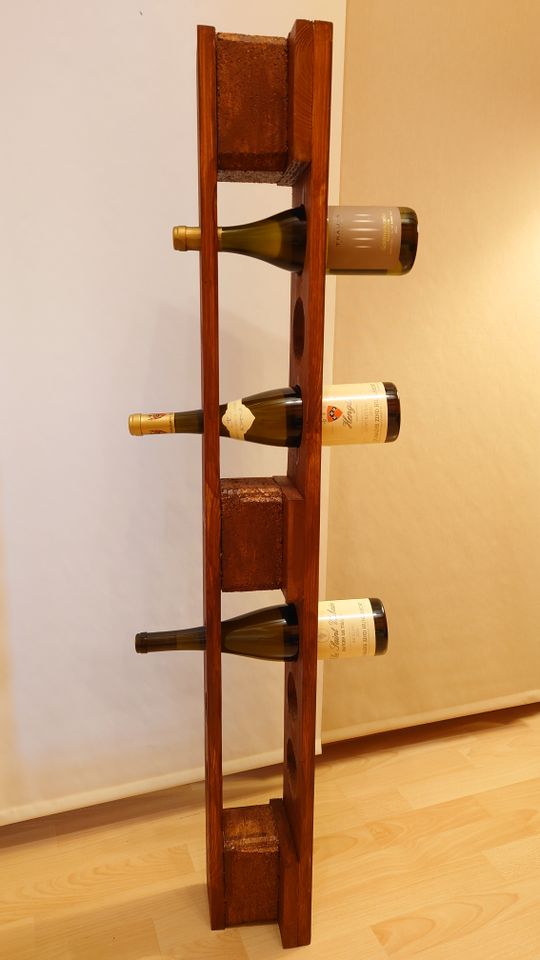 Weinregal Flaschenregal aus Europalette für 6 Flaschen in Gotha