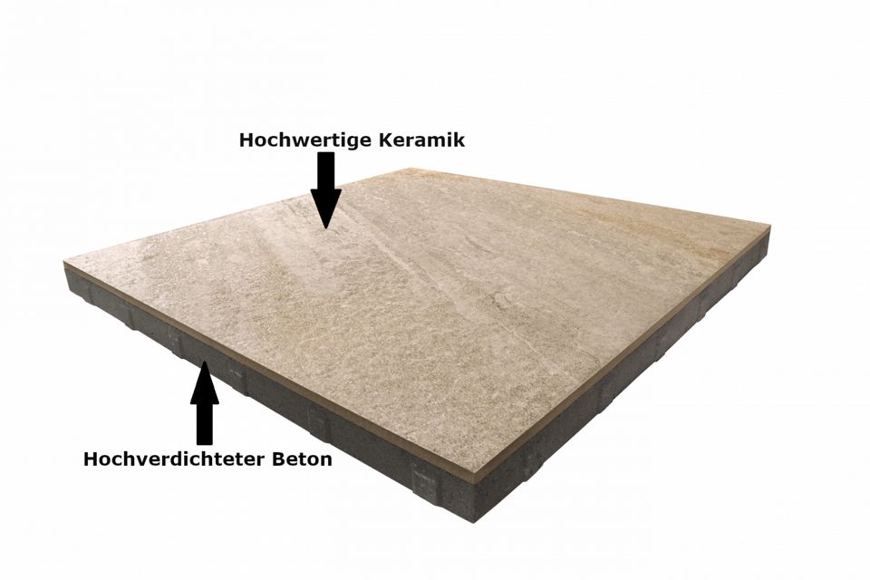 Keramische Verbundplatten anthrazit 60x60x4 Terrassenplatte in Schöppingen