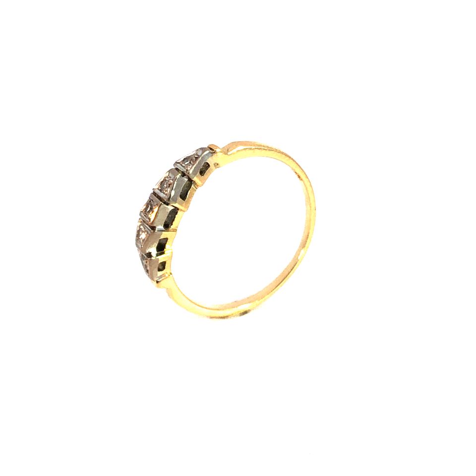 Ring Bicolor 750 / 18 Karat mit Diamanten Gr. 53 Nr. 5387 in Peine