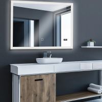 Badspiegel LED Badezimmerspiegel Wandspiegel Spiegel Uhr 120x60cm Hessen - Hainburg Vorschau