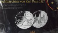deutsche 20-Euro-Silber-Gedenkmünze, Laufmaschine Drais 1817 München - Trudering-Riem Vorschau