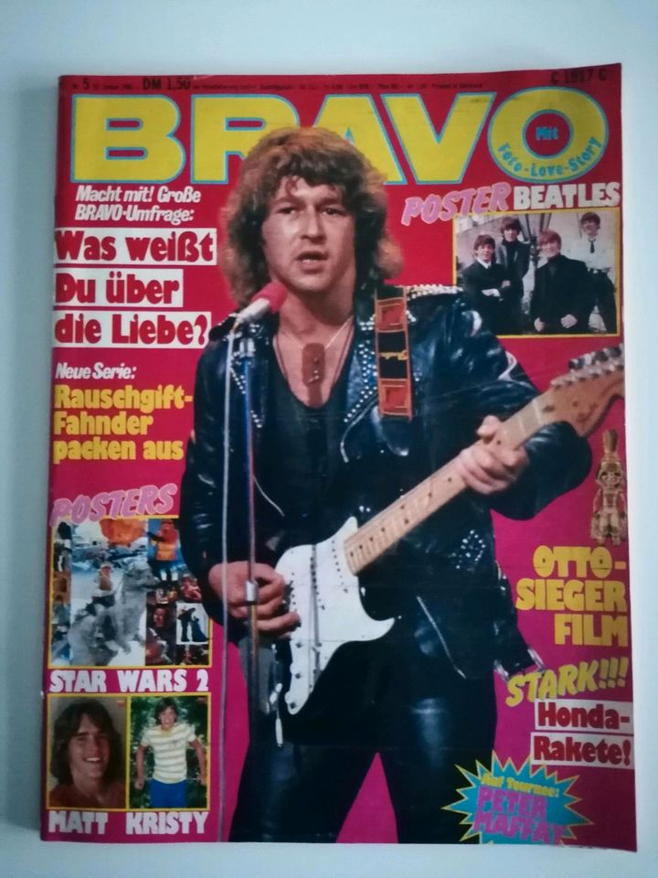 Komplette Bravo Nr. 5 Januar 1981 Star Wars Beatles Poster Fargo in Klettbach