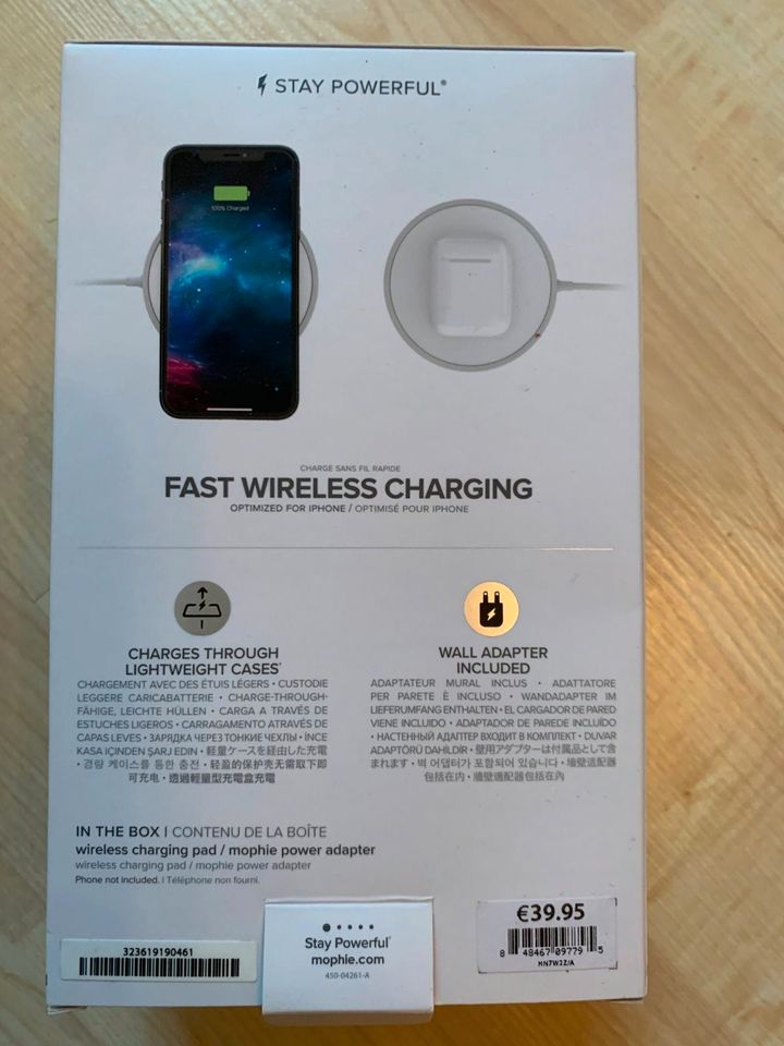 Mophie Wireless Charging Pad QI - weiß - wie NEU - mit OVP in Empfingen