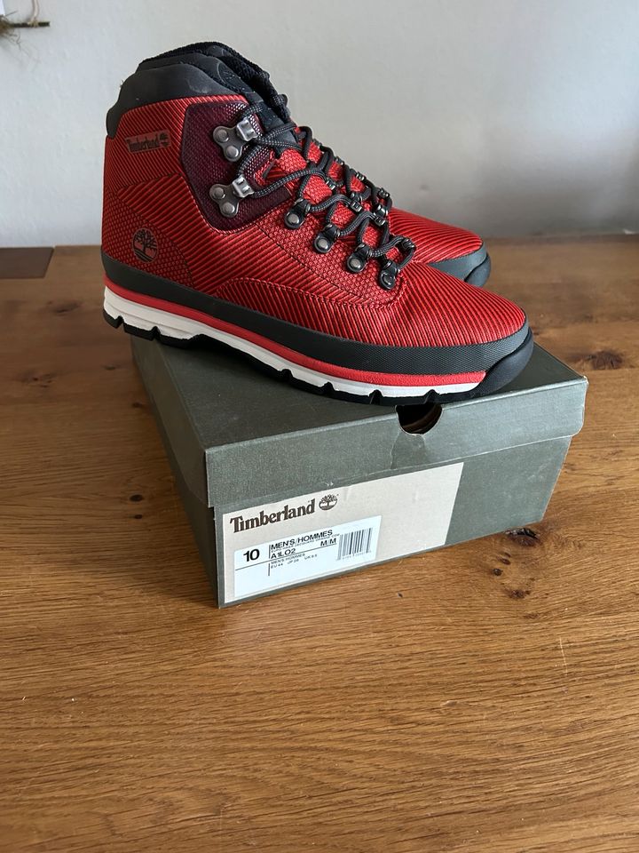 Timberland Euro Hiker in rot Größe 42,5 (US 10) in Haßloch