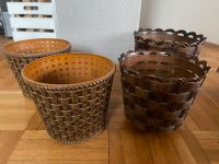 4 Blumentöpfe / Übertöpfe Holz / rattan optik im Set Berlin - Reinickendorf Vorschau