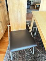 4 Esszimmerstühle aus Metall mit Lederbezug, wie neu Nordrhein-Westfalen - Wegberg Vorschau