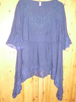Tredy Tunika / Bluse / Hängerchen Blau Spitze Gr. 4  48 / 50 Niedersachsen - Harsum Vorschau