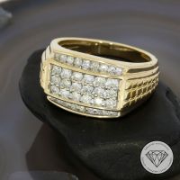 M*202812 Wert 3.550,- 1,0 Ct Brillant Unisex Ring 10Kt Gold xxyy Essen - Karnap Vorschau