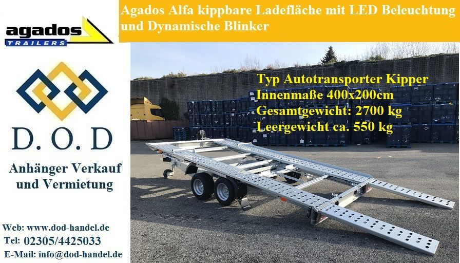 Pkw Auto Kfz Transporter Kipper Kippar 4 x 2m 400 x 200cm 2,7t in Castrop-Rauxel