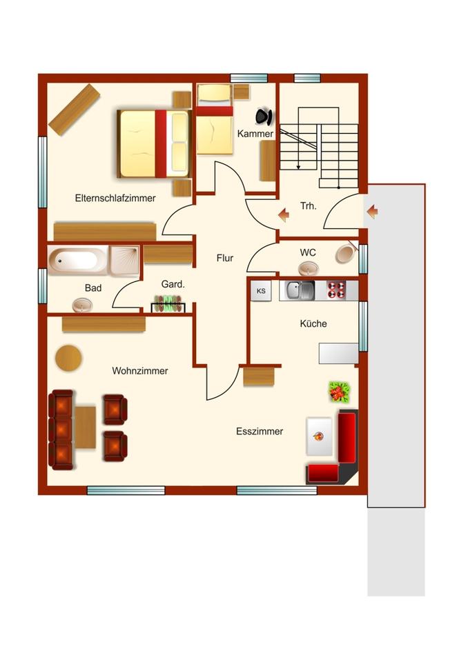 Zweifamilienhaus mit Doppelgarage in Eilhausen zu verkaufen in Lübbecke 