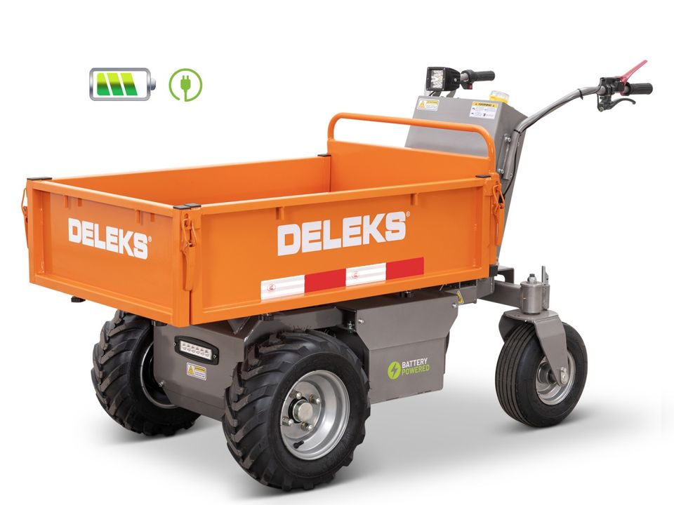 Elektrische Schubkarre Minidumper manuell kippen DELEKS® XE-500f in Pfaffenhofen a. d. Glonn