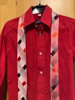 Langarmhemd rot mit Krawatte und Einstecktuch, 146 Bayern - Pettstadt Vorschau