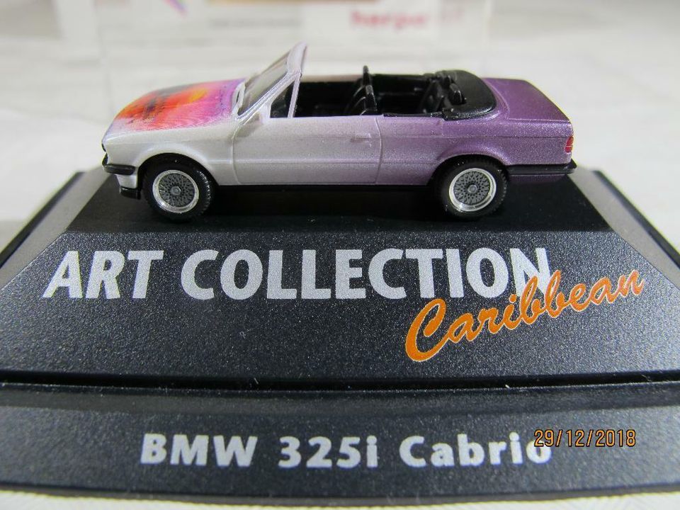 HERPA #045001 Art Collection BMW 325i Cabrio “Caribbean“, 1:87 in Niedereschach