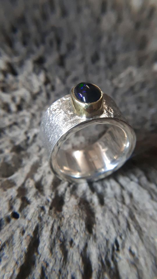 Opal Ring 900er Gold 925er Silber Unikat NEU in Altlandsberg