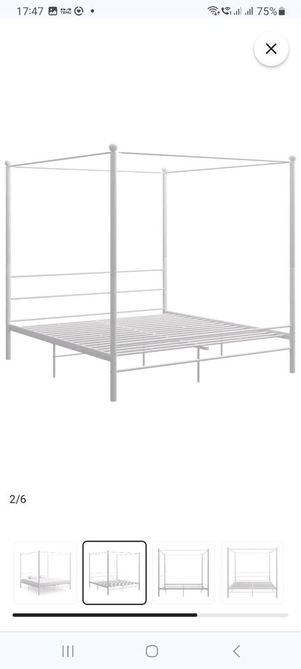 Himmelbett mit Matratzen(Metall 180x200cm) in Limbach-Oberfrohna