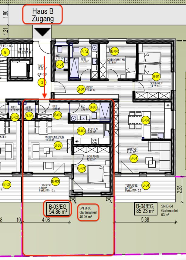 // Erstbezug // 2 Zimmer EG Wohnung 54,86m² mit Garten in Berching