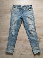 Zara Jeans helles blau used Optik seitlicher Streifen mit Perlen Bayern - Ebermannstadt Vorschau