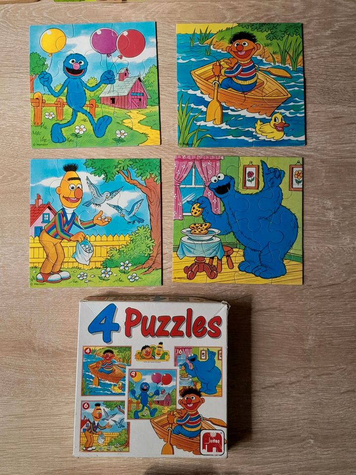 Konvolut Spielsachen, 9-teilig, Puzzle (Holz), Bücher, Jungs in Seedorf