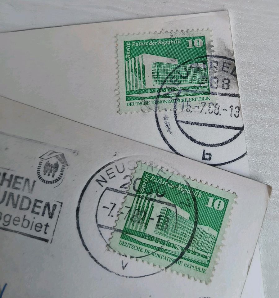 2 Postkarten Userin, Mecklenburg, 1988 in Limbach-Oberfrohna