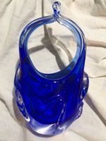 Henkelkorb Bohemia Bleikristall Glas Korb, Cobalt Blue, Hessen - Groß-Bieberau Vorschau