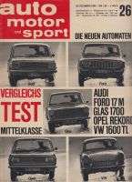 Auto Motor und Sport Ausgabe 26/1965 Bayern - Wiesentheid Vorschau