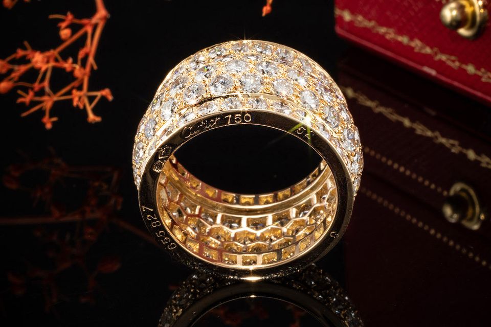 Cartier Ring Nigeria 750er Gelbgold mit Diamanten Brillanten OVP in Wegberg