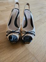 Fendi Peep Toe Pumps Slingback beige/schwarz Größe /37 Mitte - Tiergarten Vorschau