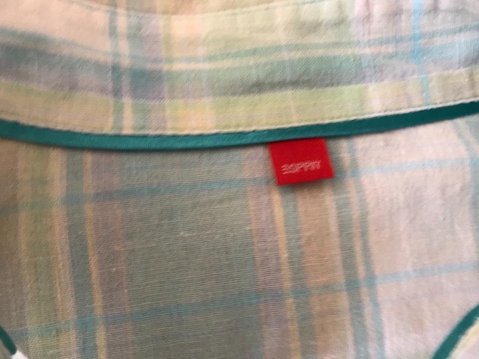 ESPRIT Sommer-Bluse L 38/40 pastell-farben beige mint-grün in Brücken (Pfalz)