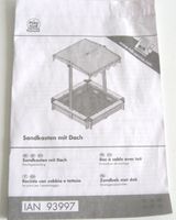 Montage-Anleitung Sand-Kasten mit Dach Play-tive Junior Lidl Parchim - Landkreis - Parchim Vorschau