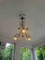 Antik Kronleuchter Bronze Deckenlampe Kristallglas Höhe 110cm Düsseldorf - Golzheim Vorschau