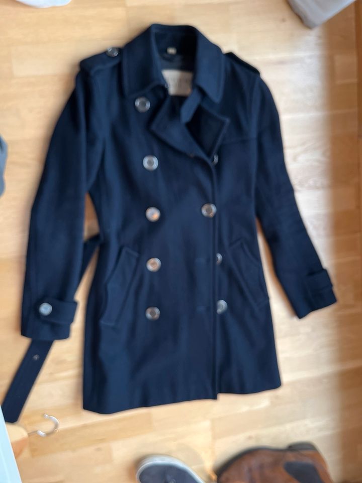 Burberry Trenchcoat Mantel Wolle 32 XS Dunkelblau in München