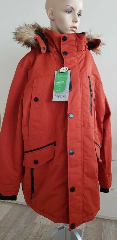 Neu -30° XL Noiz Jacob Faux Parka Orange Winter Jacke warm in Neuss