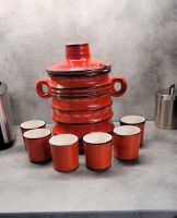 70er Bowle Service Steingut/Keramik Bowle Set mit Becher Löffel Nordrhein-Westfalen - Goch Vorschau