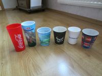 6 Becher, Coca Cola, Euro 2008, Actimel, Die wilden Kerle, 4x 3D Rheinland-Pfalz - Becherbach Vorschau