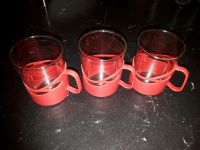 3 Tee Gläser DDR rot Dresden - Prohlis-Nord Vorschau