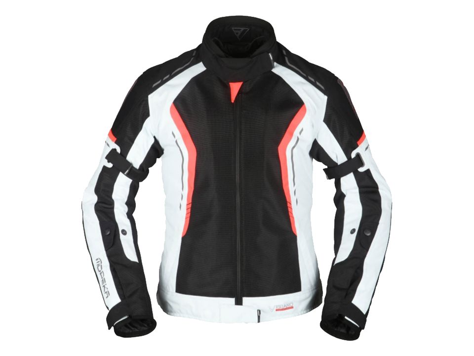 Modeka Motorrad Textiljacke Damen Khao Air Schwarz Hellgrau / Rot in Eisenach