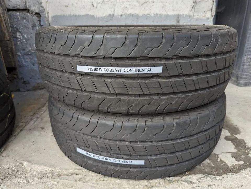 2x Sommerreifen 195/60 R16C 99/97H Continental 7 mm DOT 0320 in Laupheim