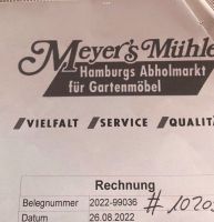 Meyers Mühle Gartenmöbel Gutschein, Restwert 72,90€ Schleswig-Holstein - Kaltenkirchen Vorschau