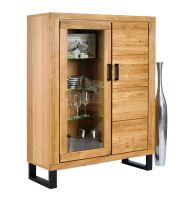 Vitrinenschrank klein Eichenholz teilmassiv geölt | 100cm |(569€) Nordrhein-Westfalen - Arnsberg Vorschau