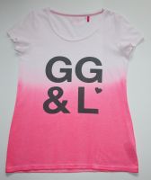 T-Shirt Kurzarm „GGL“, weiß/neonpink - Größe 176 Essen - Essen-Borbeck Vorschau