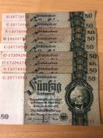 50 Fünfzig Reichsmark Schein Geldschein aus 1933 Hessen - Weiterstadt Vorschau