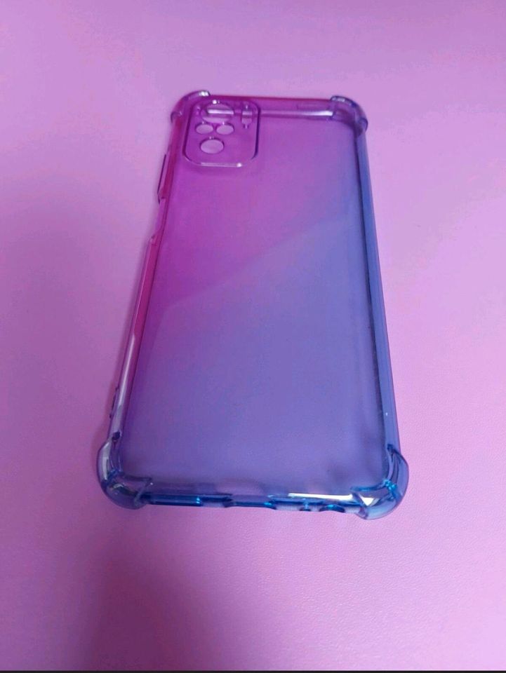 Xiaomi Redmi Note 10s, Handyhülle, lila blau, Hülle, neuwertig in Meisenheim