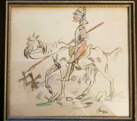 Shabby Brocante Antike  Kunst Bild "Don Quichotte" Nordrhein-Westfalen - Bergisch Gladbach Vorschau